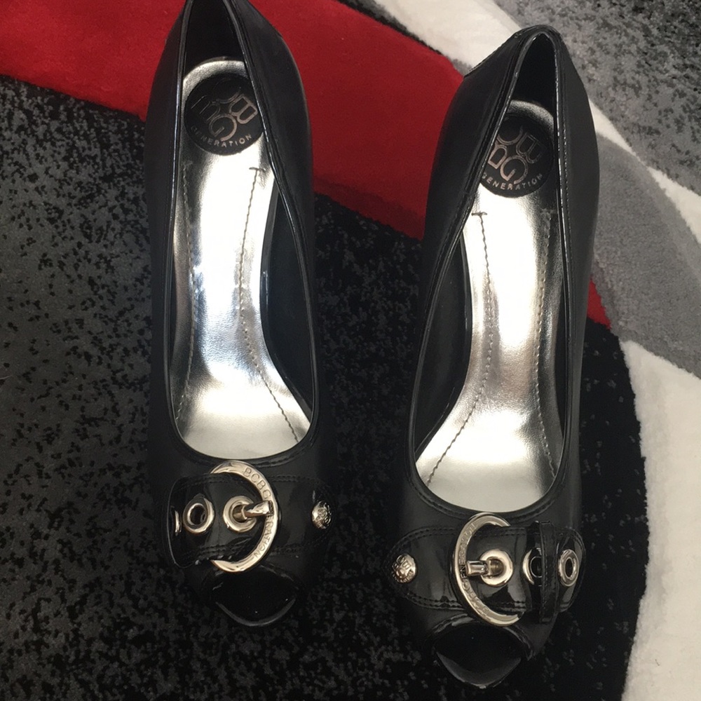 BCBG Generation peep toe heels